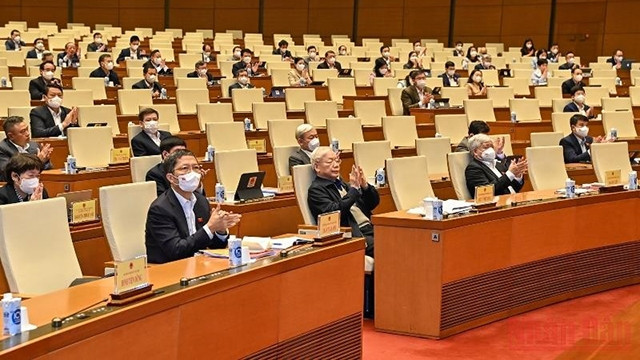 越共中央总书记阮富仲出席专职国会代表会议。