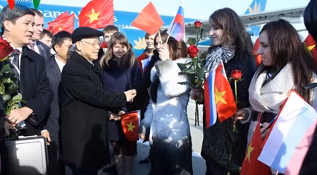 越共中央总书记阮富仲访问俄罗斯。（图片来源：VOV）