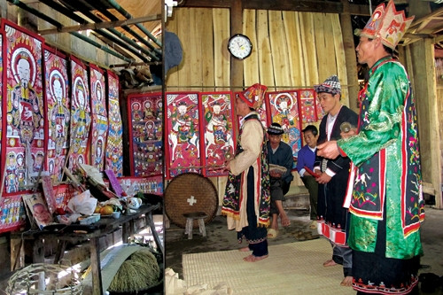 附图：瑶族祭祀祖先。（图片来源：富寿报网）