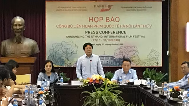 第五届河内国际电影节新闻发布会。