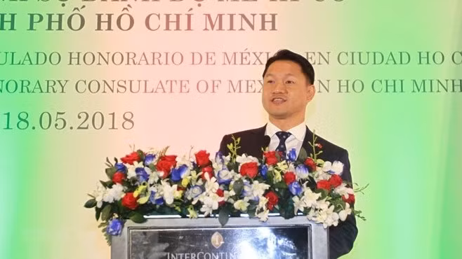 墨西哥驻胡志明市名誉领事武明英发表讲话。（图片来源：越通社）
