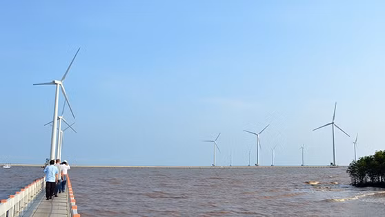 薄辽省风电工程一角。