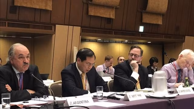 越南外交部常务副部长裴青山出席会议。（图片来源：越通社）