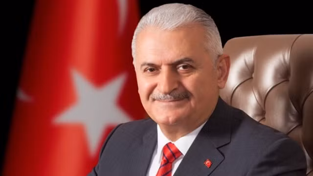 附图：土耳其总理比纳利·耶伊尔德勒姆。