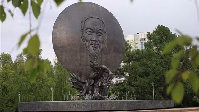 莫斯科胡志明广场。（图片来源：越通社）