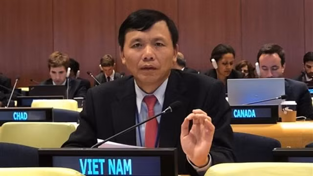 越南常驻联合国代表团团长邓廷贵。