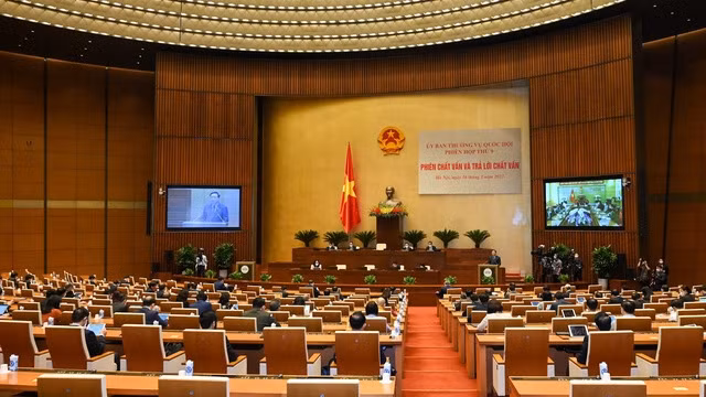 质询和专题询问活动场景。（图片来源：VGP）