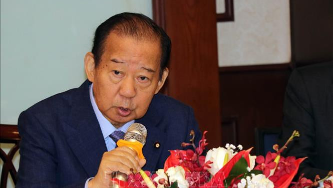 日本自由民主党干事长日越友好议员联盟主席二阶俊博。（图片来源：越通社）