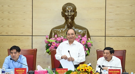 阮春福总理发表讲话。（图片来源：VGP)