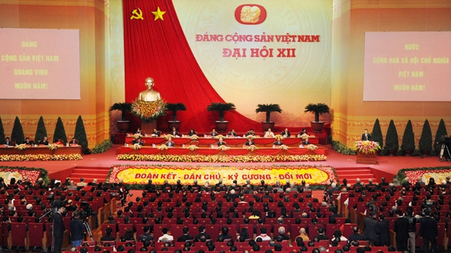 越南共产党第十二次全国代表大会在河内国家会议中心召开。（图片来源：人民报网）