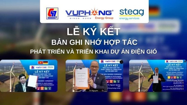 合作备忘录签署仪式以线上方式举行。（图片来源：越通社）