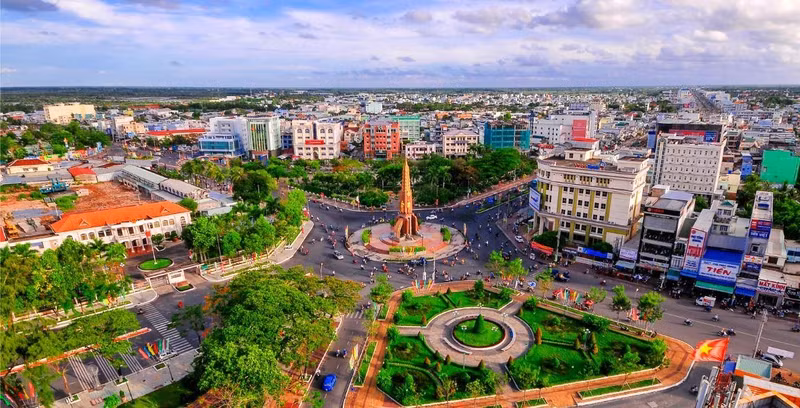 图为金欧市一角。