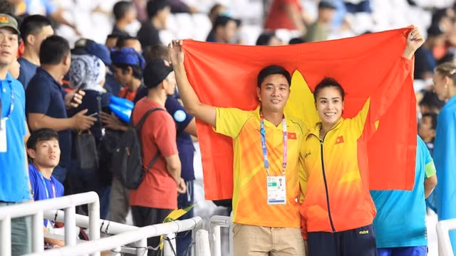 越南田径女运动员武氏敏摘得女子三级跳铜牌。