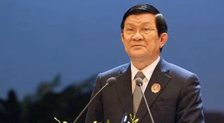 越南国家主席张晋创。