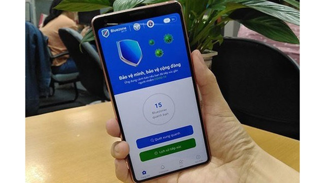 越南Bluezone电子口罩应用。