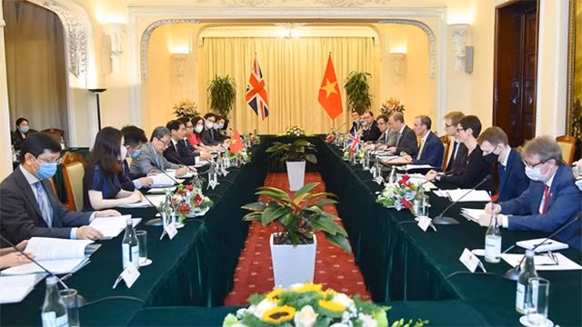 会谈场景。（图片来源：越通社）