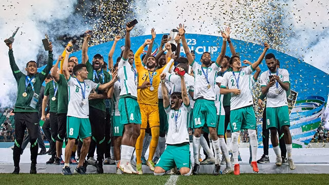 沙特阿拉伯U23足球队夺得2022年亚洲U23足球锦标冠军。