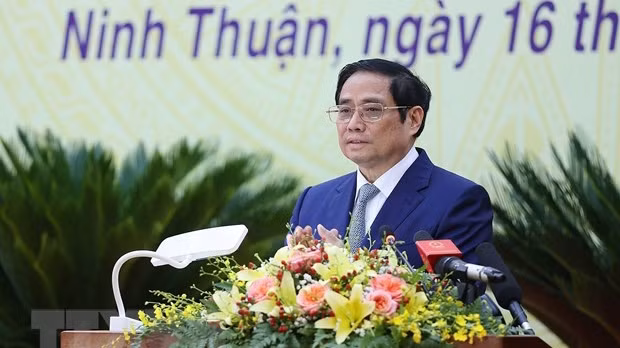 范明正总理发表讲话。（图片来源：越通社）