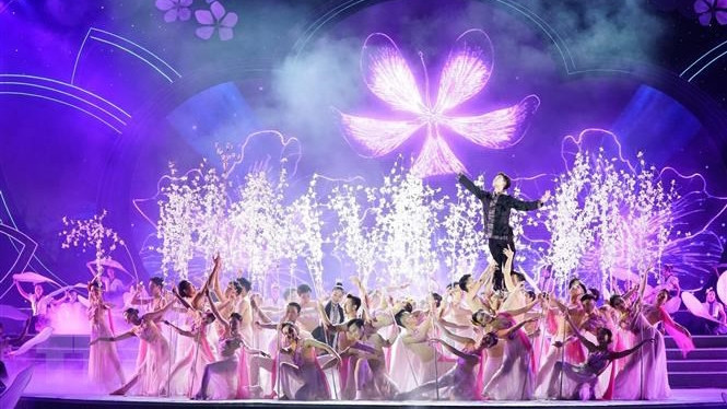 2022年羊蹄甲花节开幕式。（图片来源：越通社）