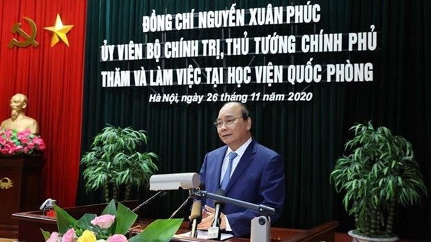 阮春福总理发表讲话。（图片来源：越通社）