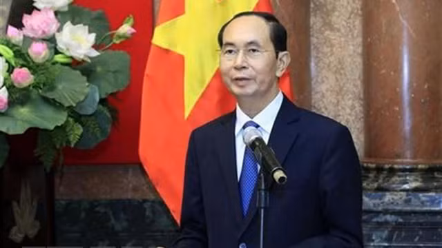 已故越南国家主席陈大光。（图片来源：越通社）