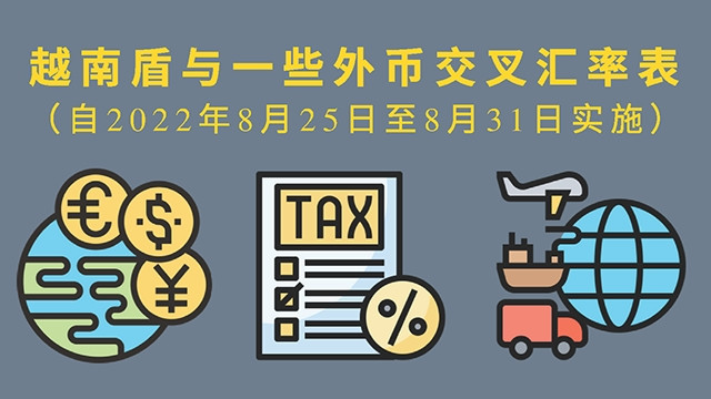 越南盾与一些外币的交叉汇率表【图表新闻】 