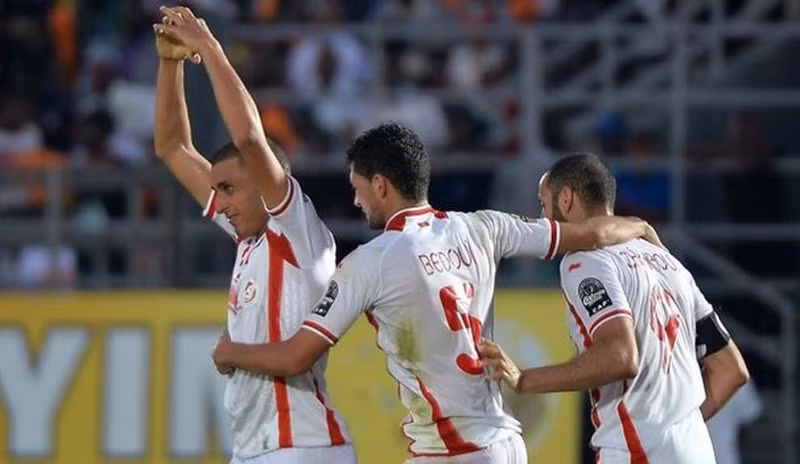 突尼斯队员庆祝进球。（图片来源：民智网）