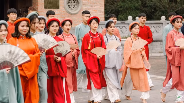越南传统服饰。