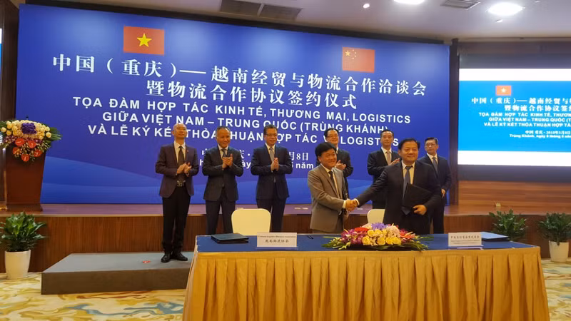 双方协会和企业签订合作协议。（杜有兴 摄）