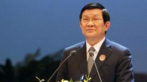 越南国家主席张晋创。