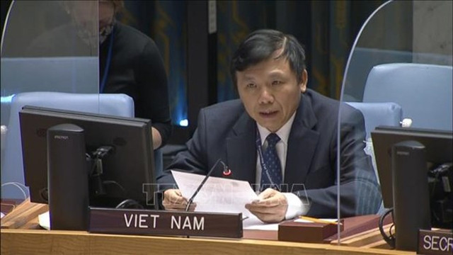 越南常驻联合国代表团团长邓廷贵大使。