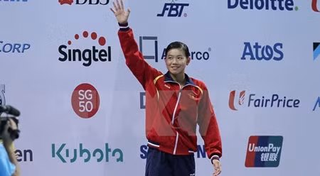 越南游泳女将阮氏映圆。