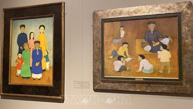 已故画家枚中栨的作品。（图片来源：越通社）