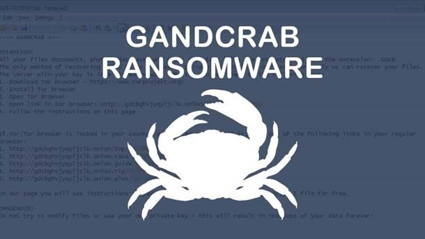  新版本勒索软件GandCrab。