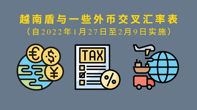 越南盾与一些外币的交叉汇率表【图表新闻】 