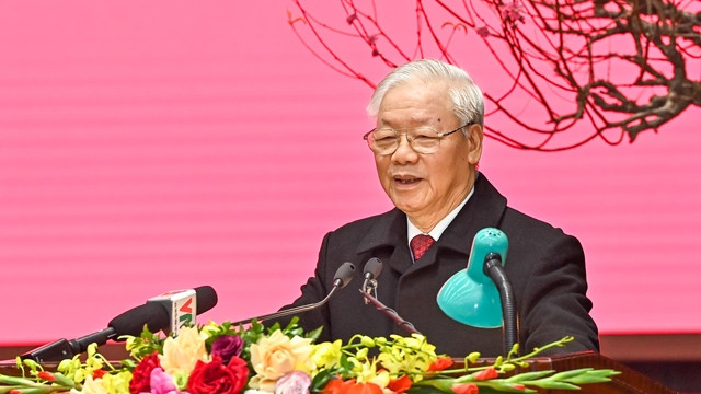 阮富仲总书记讲话。（武维灵 摄）