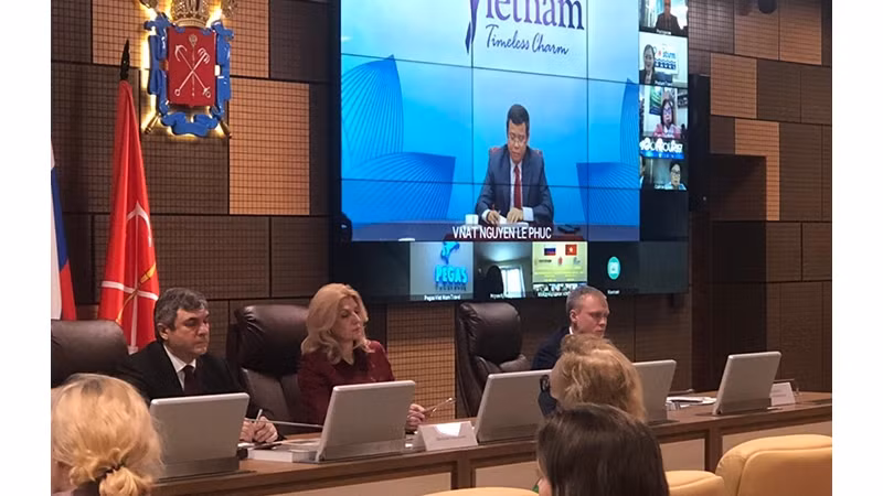 第二次圣彼德堡与越南国际旅游论坛以视频方式举行。