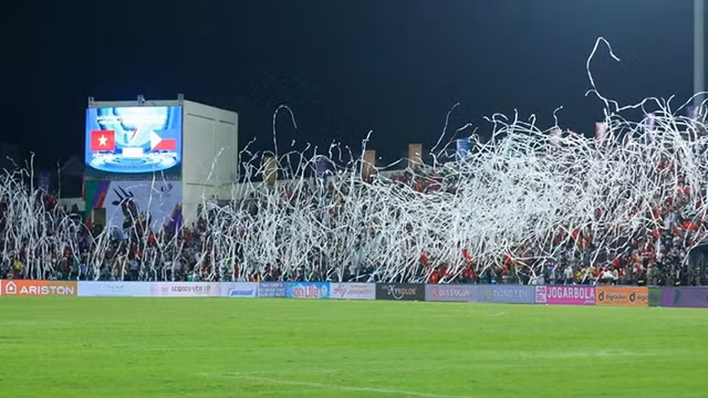 越南南定省天长体育场一角。