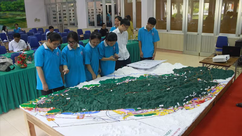 菊芳国家公园三维模型。（图片来源：越通社）