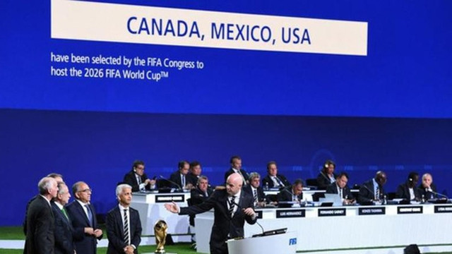 加拿大、墨西哥和美国将承办2026年世界杯。