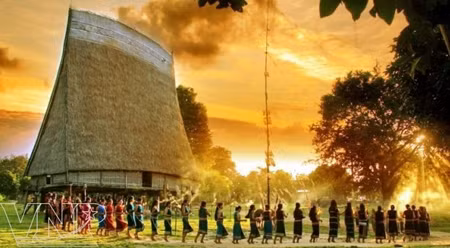 干栏式房屋是崑嵩省少数民族同胞的灵魂。（图片来源：越通社）