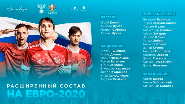 俄罗斯队名单。