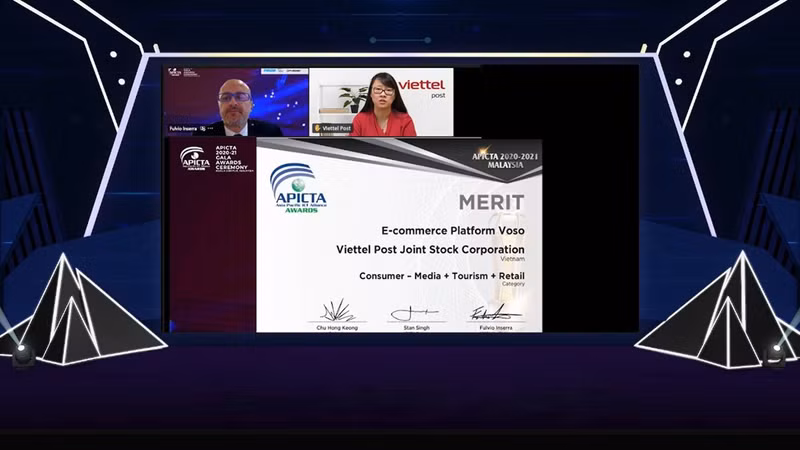  电子商务平台 Viettelpost 荣获亚太 IT 大奖 (APICTA)。