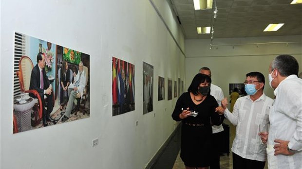 图片展的参观者。（图片来源：越通社）