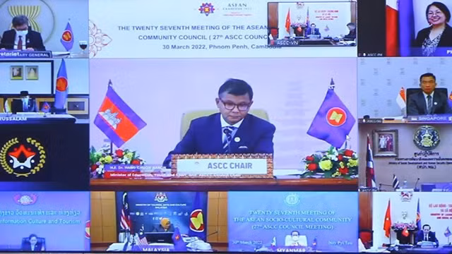 东盟社会文化共同体理事会第27届会议以视频形势举行。（图片来源：越通社）