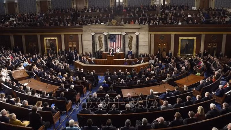 在华盛顿举行的美国国会会议场景。（图片来源：法新社/越通社）