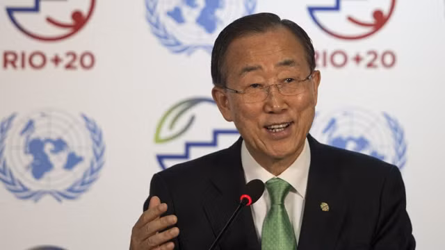联合国秘书长潘基文肯定“里约＋２０”峰会取得了巨大的成功。 (Photo: 图片来源：新华社)
