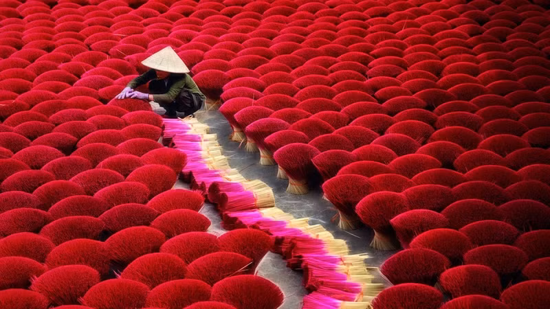 顺化市水春村之美。