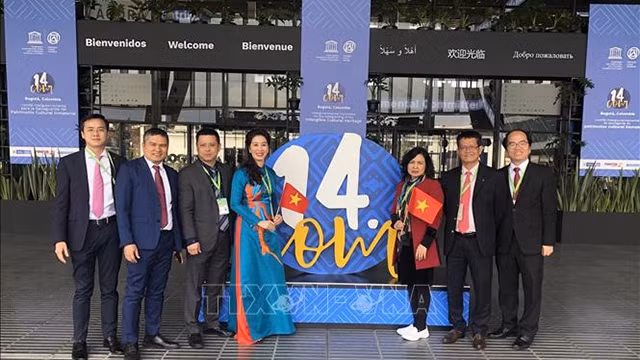 越南代表团出席保护非物质文化遗产政府间委员会第十四次会议。