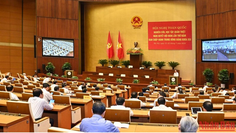 在国会大厦召开的会议场景。（维玲 摄）